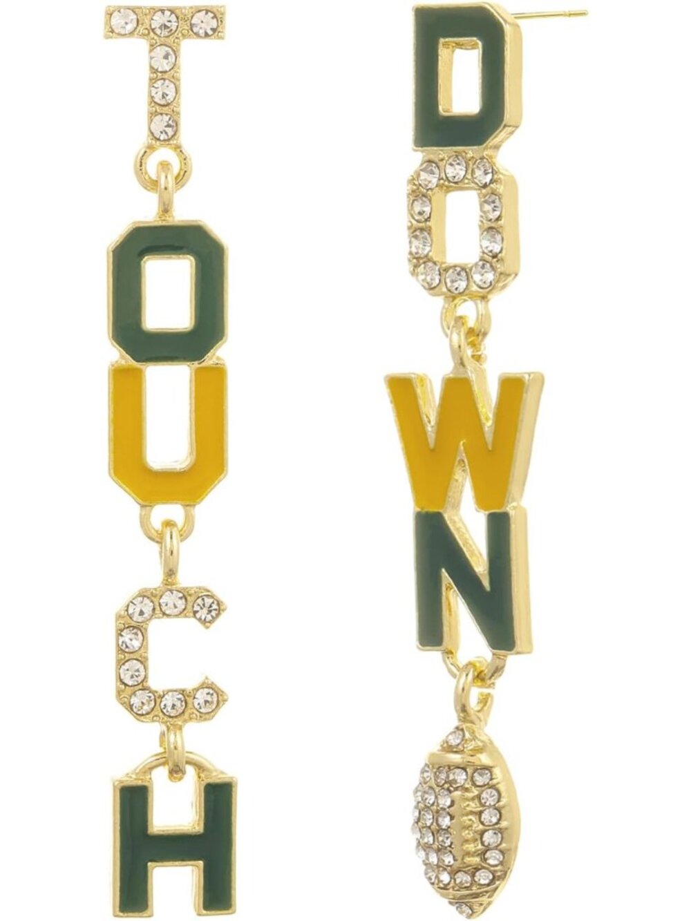 Touchdown Football Dangle Earrings for Women | Fun Sports Jewelry Accessory